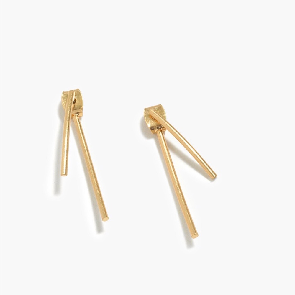 Madewell Stembend Earrings in Vintage Gold